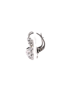 Boucles d'oreilles en or blanc 18 carats serties de zirconiums - - 3