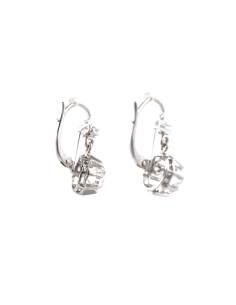 Boucles d'oreilles en or blanc 18 carats serties de zirconiums - - 5