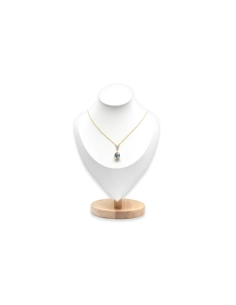 Collier Art Déco en or jaune et blanc 18 carats serti d'une topaze et d'un diamant taille "rose"