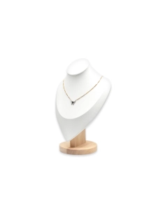 Collier contemporain en or jaune et blanc 18 carats serti d'un saphir et de diamants taille "brillant" (+-0.24 ct)