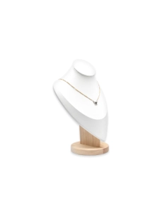 Collier contemporain en or jaune et blanc 18 carats serti d'un saphir et de diamants taille "brillant" (+-0.24 ct)