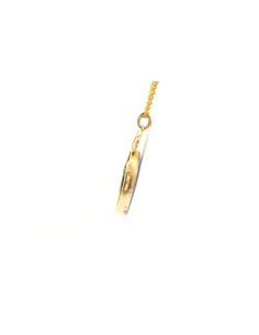 Pendentif Art Nouveau en or jaune 18 carats serti d'un camée en agate