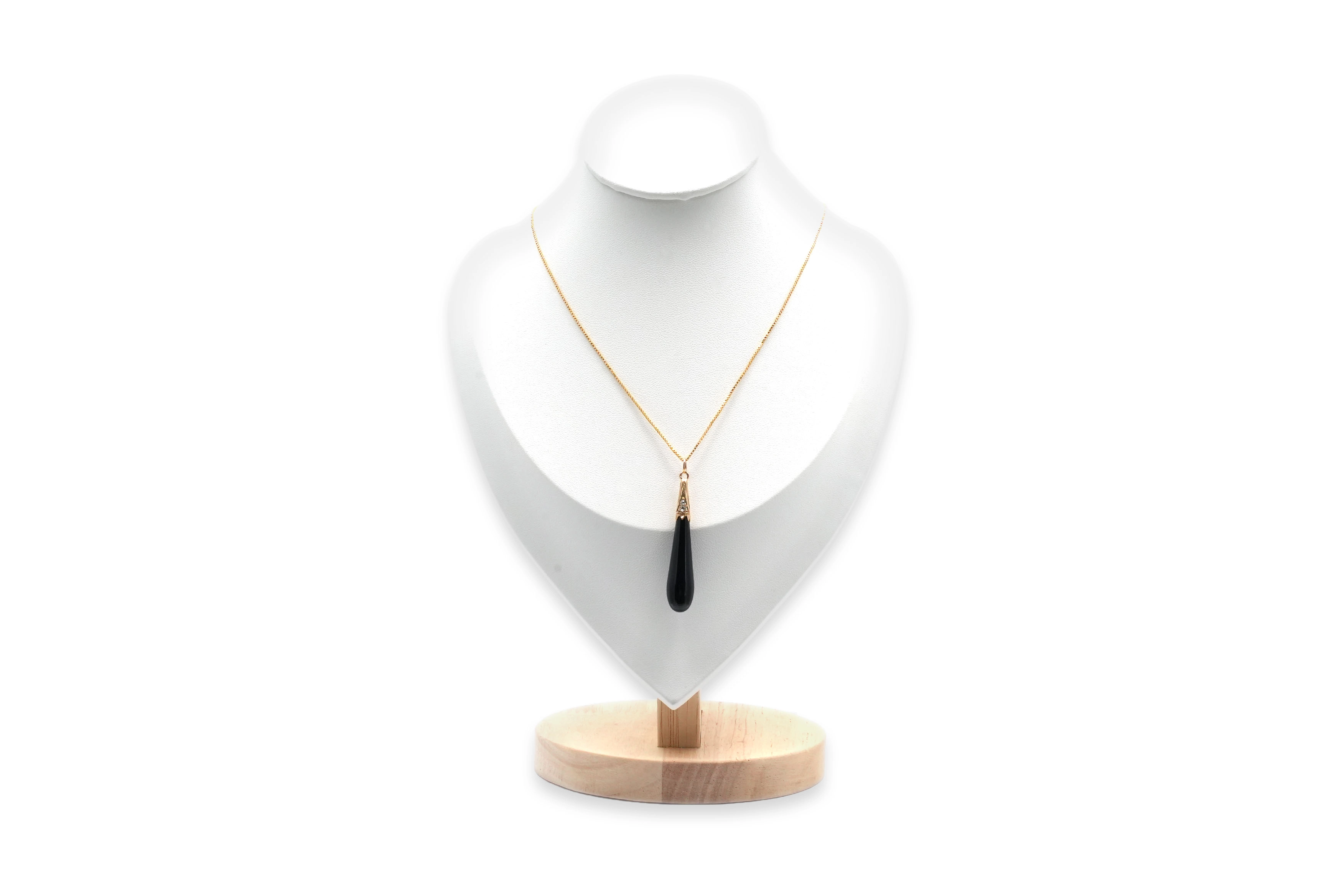 Collier Art Nouveau en or jaune 18 carats serti de diamants taille "rose" et d'une onyx