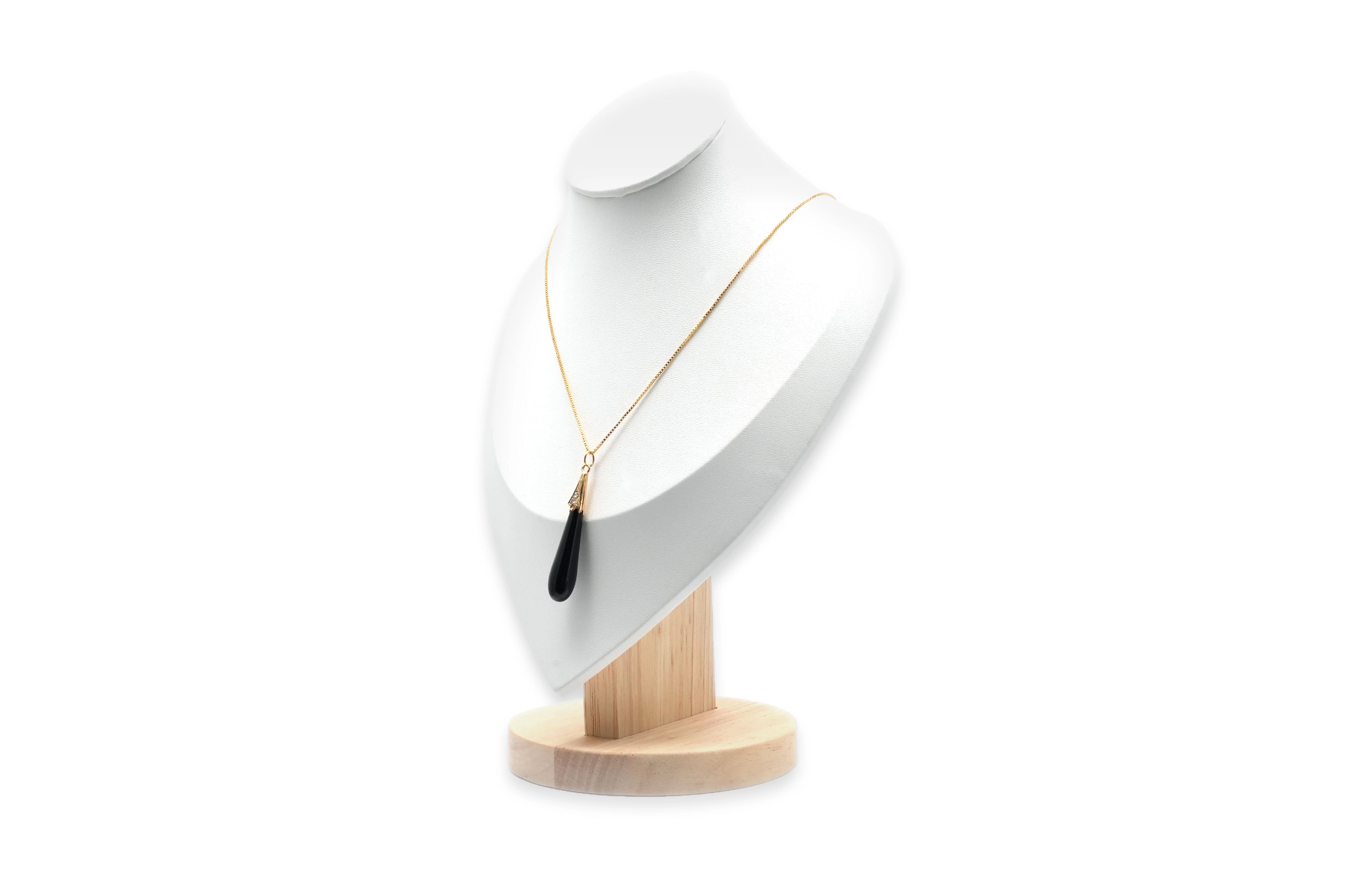 Collier Art Nouveau en or jaune 18 carats serti de diamants taille "rose" et d'une onyx