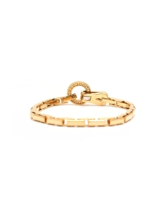 Bracelet Cartier "Agrafe" contemporain en or jaune 18 carats serti de diamants taille "brillant" (+- 1.05 ct) - - 4