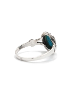 Bague contemporaine en argent 925 sertie d'une turquoise