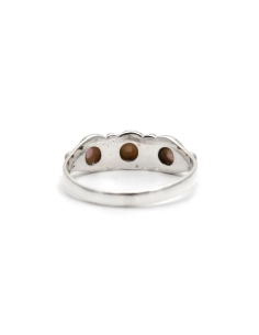 Bague contemporaine en argent 925 sertie de nacres