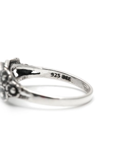 Bague contemporaine en argent 925 sertie d'une nacre
