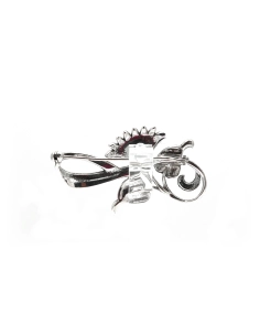 Broche Art Déco en argent 835 sertie de marcassites