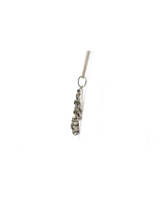 Pendentif Art Nouveau en argent serti de strass