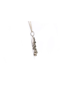 Pendentif Art Nouveau en argent serti de strass