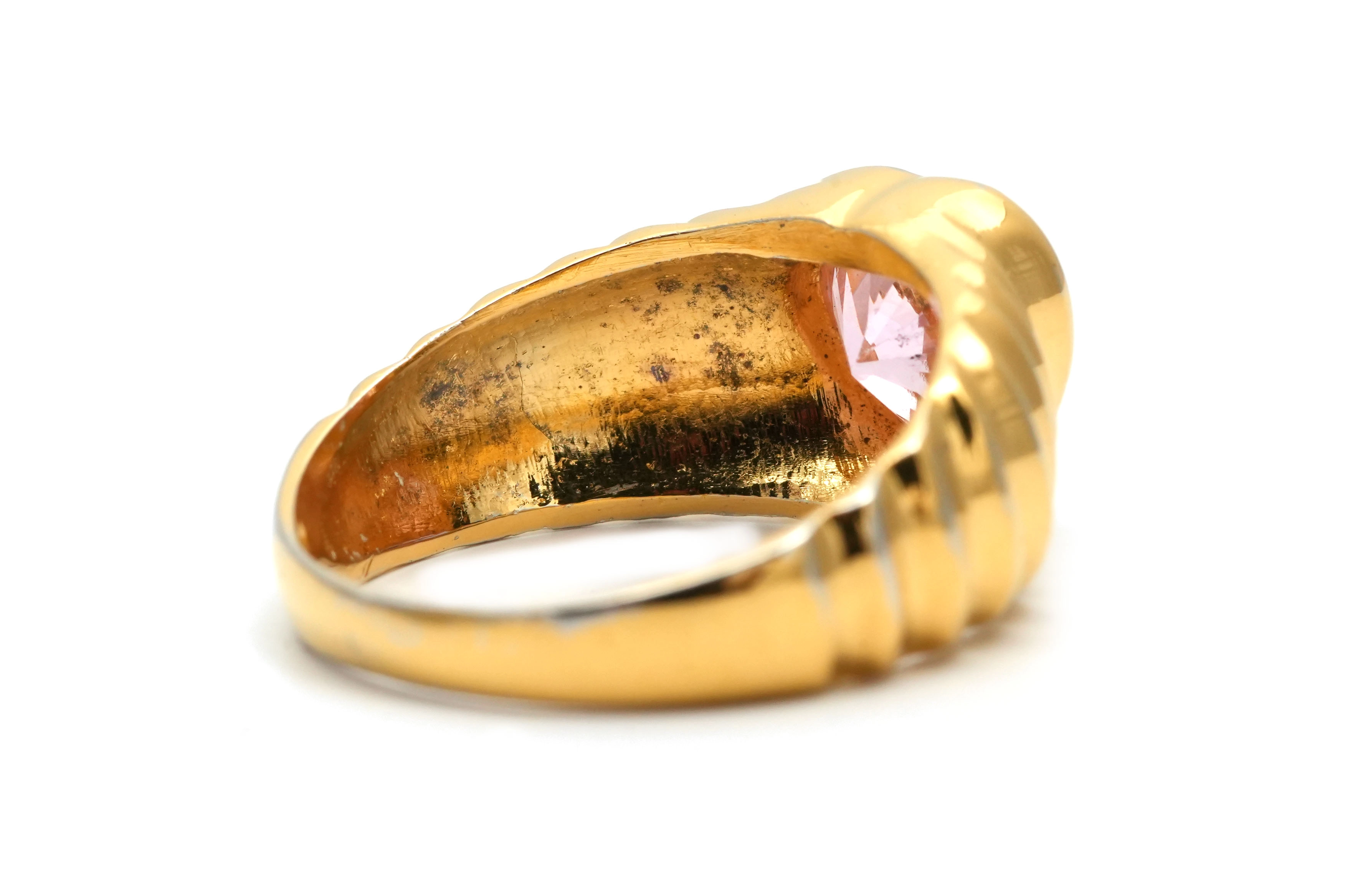 Bague contemporaine en vermeil (argent 925) sertie d'un zirconium