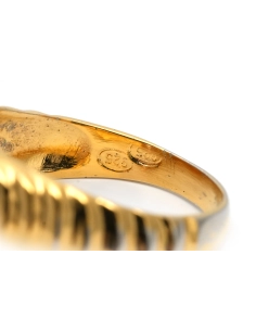 Bague contemporaine en vermeil (argent 925) sertie d'un zirconium