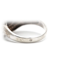 Bague chat contemporaine en argent 925 sertie de grenats