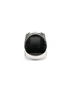 Bague contemporaine en argent 925 sertie d'une céramique
