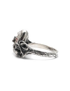 Bague contemporaine en argent 925 sertie d'un quartz