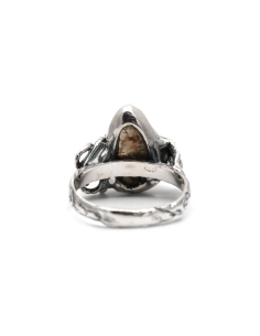 Bague contemporaine en argent 925 sertie d'un quartz
