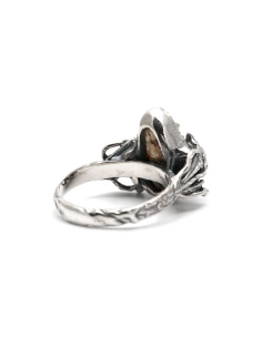 Bague contemporaine en argent 925 sertie d'un quartz