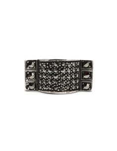 Bague Art Déco en argent 835 sertie de marcassites
