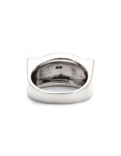 Bague Art Déco en argent 835 sertie de marcassites