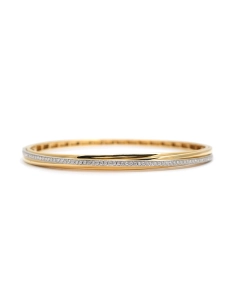 Bracelet contemporain en or jaune 18 carats serti de diamants taille "brillant" (+- 0.51 ct) - - 1