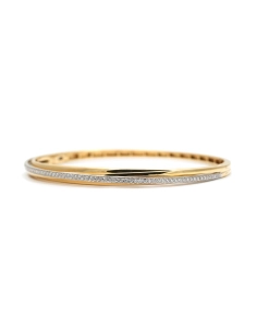 Bracelet contemporain en or jaune 18 carats serti de diamants taille "brillant" (+- 0.51 ct) - - 2