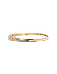 Bracelet contemporain en or jaune 18 carats serti de diamants taille "brillant" (+- 0.51 ct) - - 3