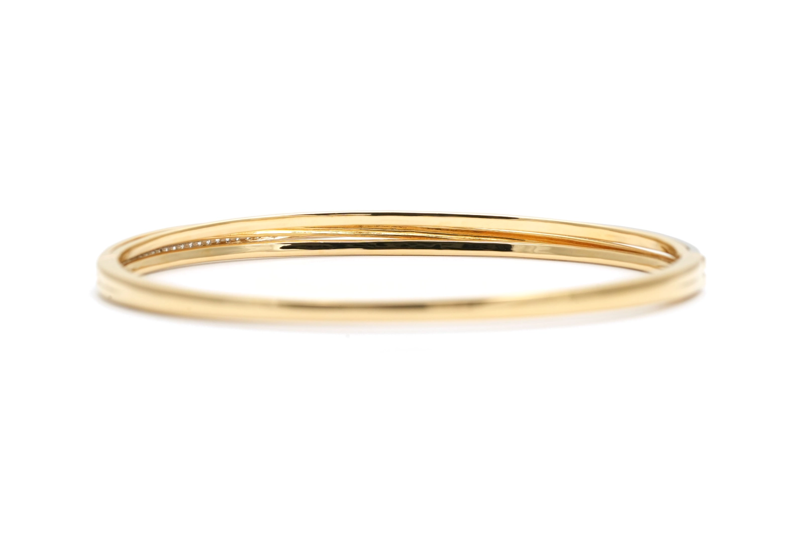 Bracelet contemporain en or jaune 18 carats serti de diamants taille "brillant" (+- 0.51 ct) - - 4