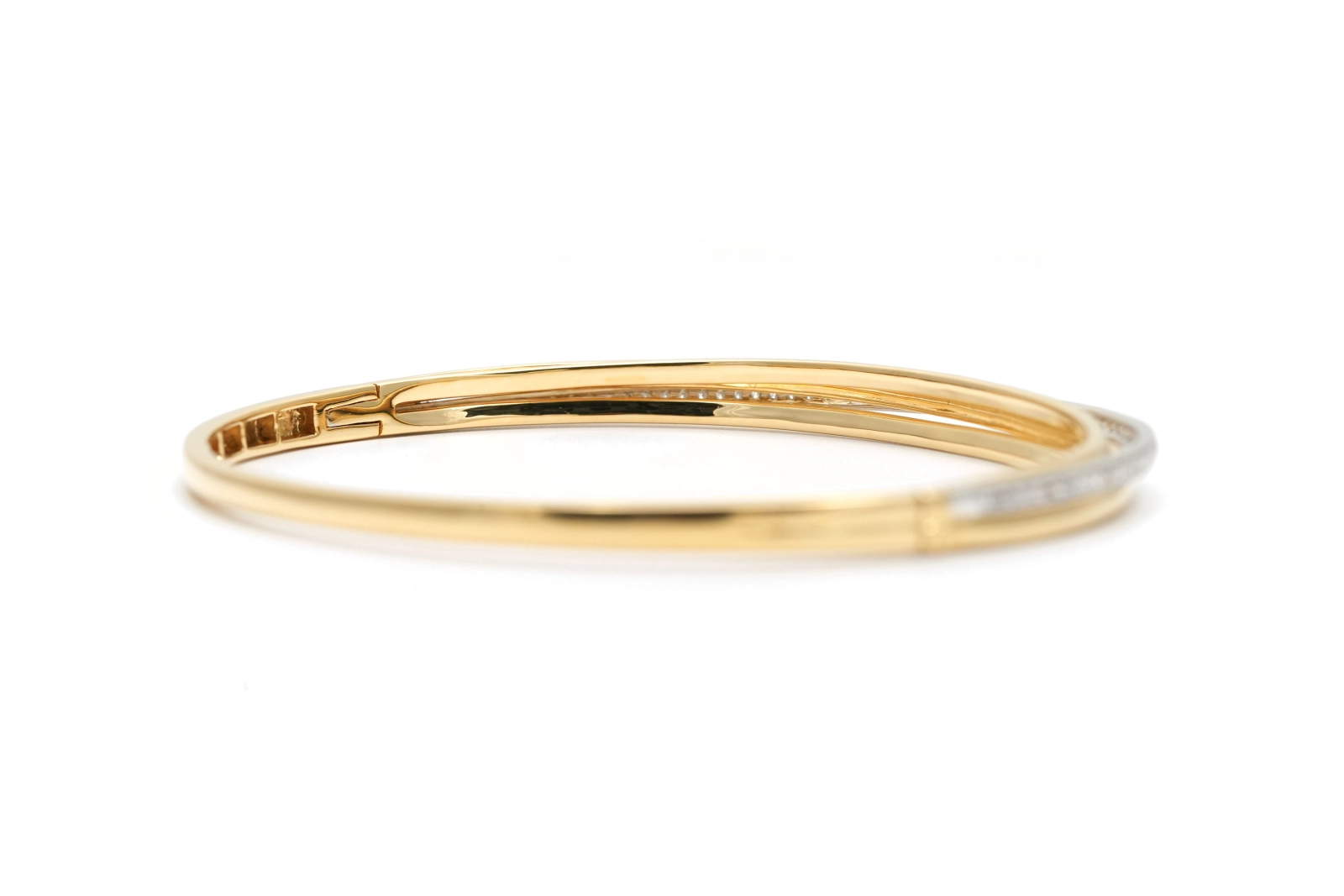 Bracelet contemporain en or jaune 18 carats serti de diamants taille "brillant" (+- 0.51 ct) - - 5