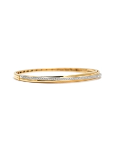 Bracelet contemporain en or jaune 18 carats serti de diamants taille "brillant" (+- 0.51 ct) - - 6