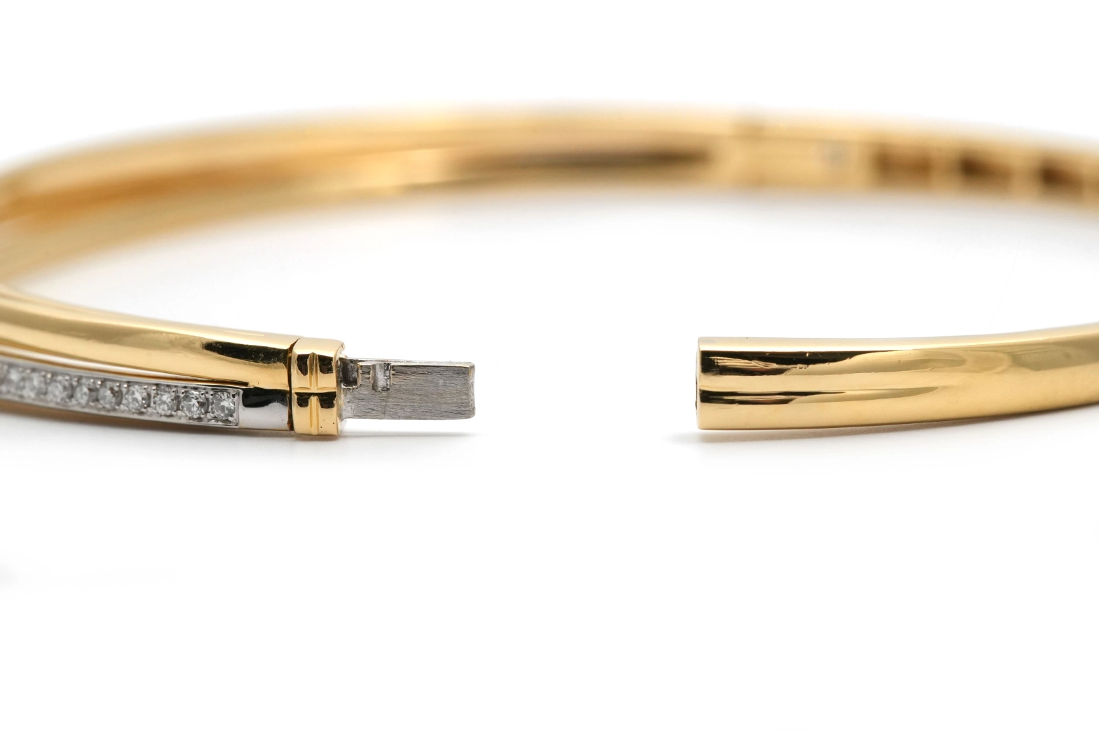 Bracelet contemporain en or jaune 18 carats serti de diamants taille "brillant" (+- 0.51 ct) - - 7