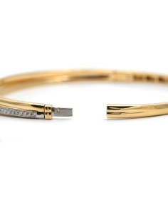 Bracelet contemporain en or jaune 18 carats serti de diamants taille "brillant" (+- 0.51 ct) - - 7