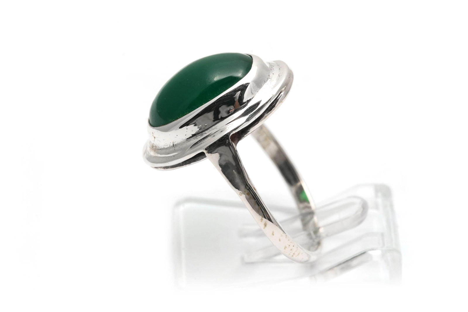 Bague Art Déco en argent sertie d'une chrysocolle - - 3