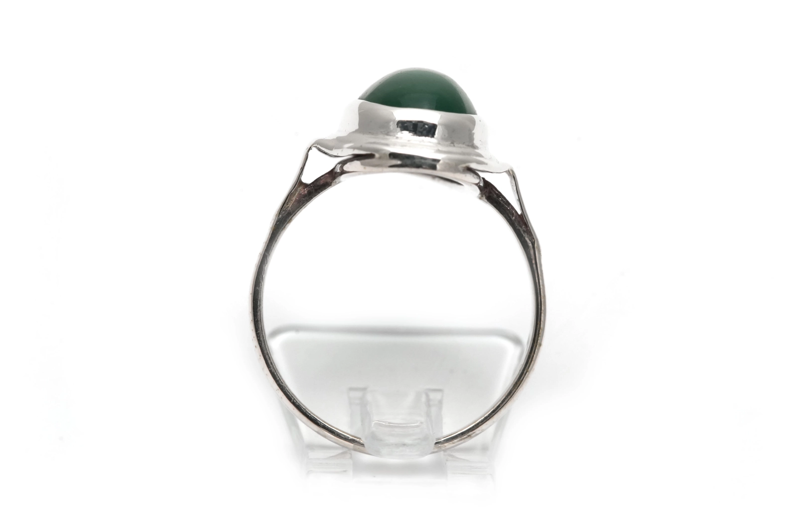 Bague Art Déco en argent sertie d'une chrysocolle - - 4