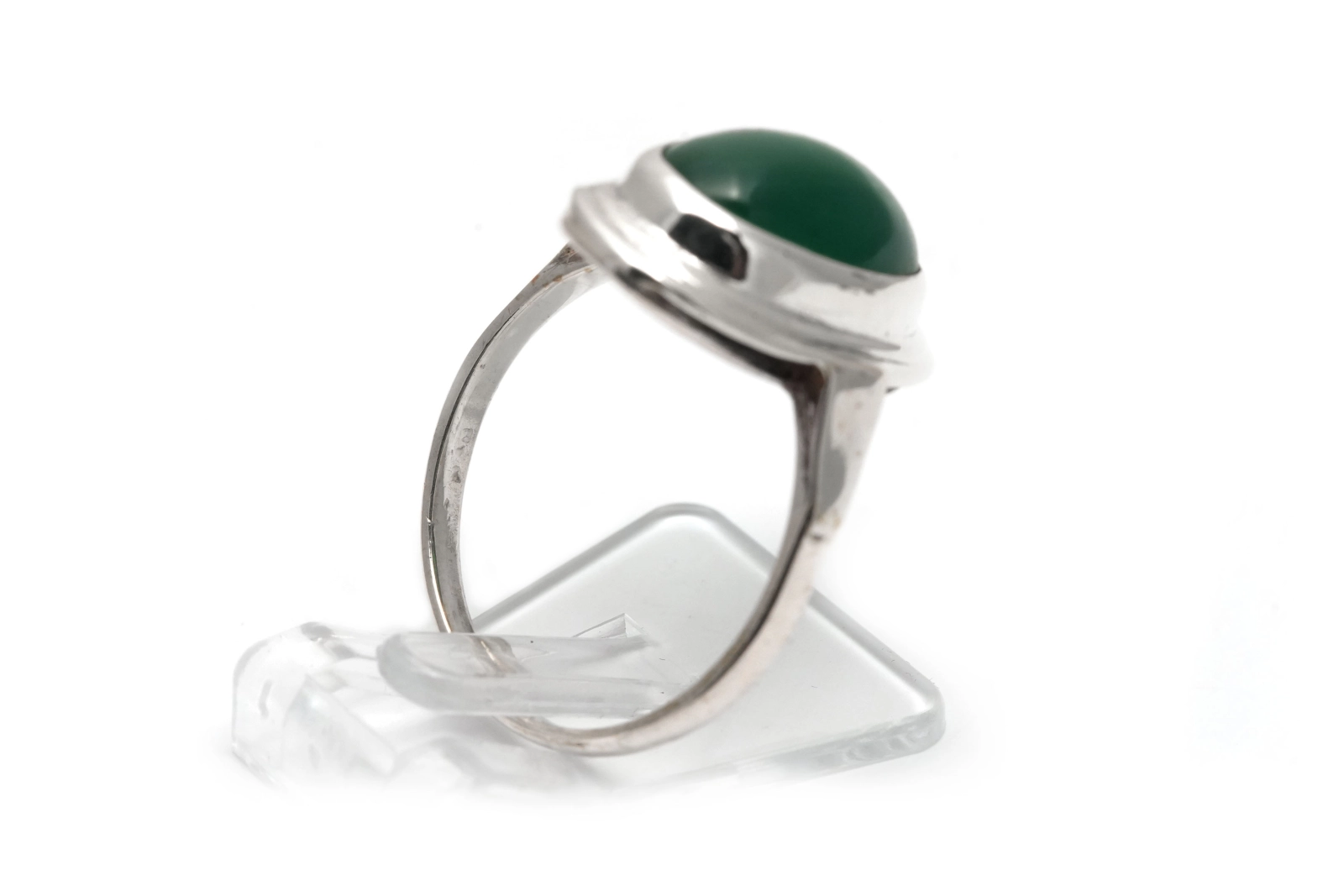 Bague Art Déco en argent sertie d'une chrysocolle - - 5
