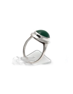 Bague Art Déco en argent sertie d'une chrysocolle - - 5