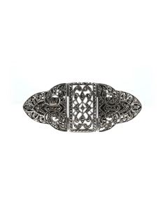 Broche Art Déco en argent sertie de marcassites - - 2