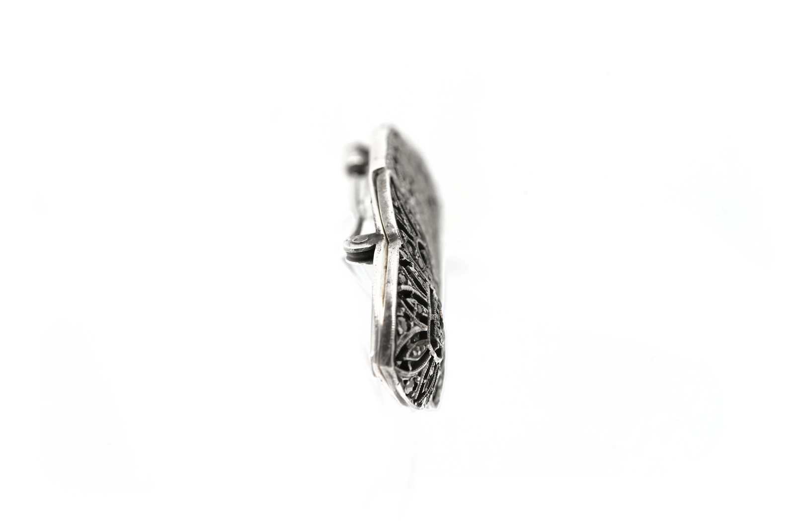 Broche Art Déco en argent sertie de marcassites - - 5