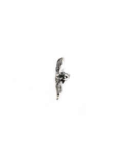 Broche Art Déco en argent sertie de marcassites et d'un rubis - - 3