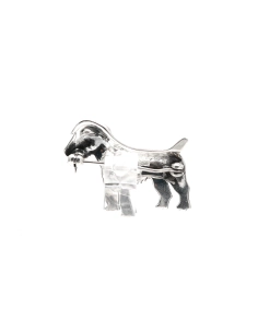 Broche Art Déco en argent sertie de marcassites et d'un rubis - - 4