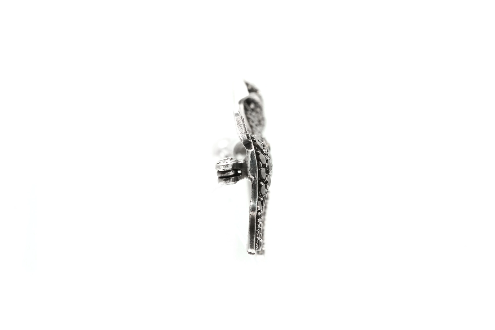 Broche Art Déco en argent sertie de marcassites et d'un rubis - - 5