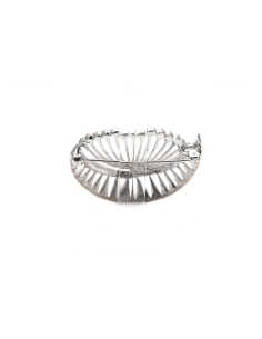 Broche Art Déco en argent 800 sertie de marcassites et d'une perle - - 4