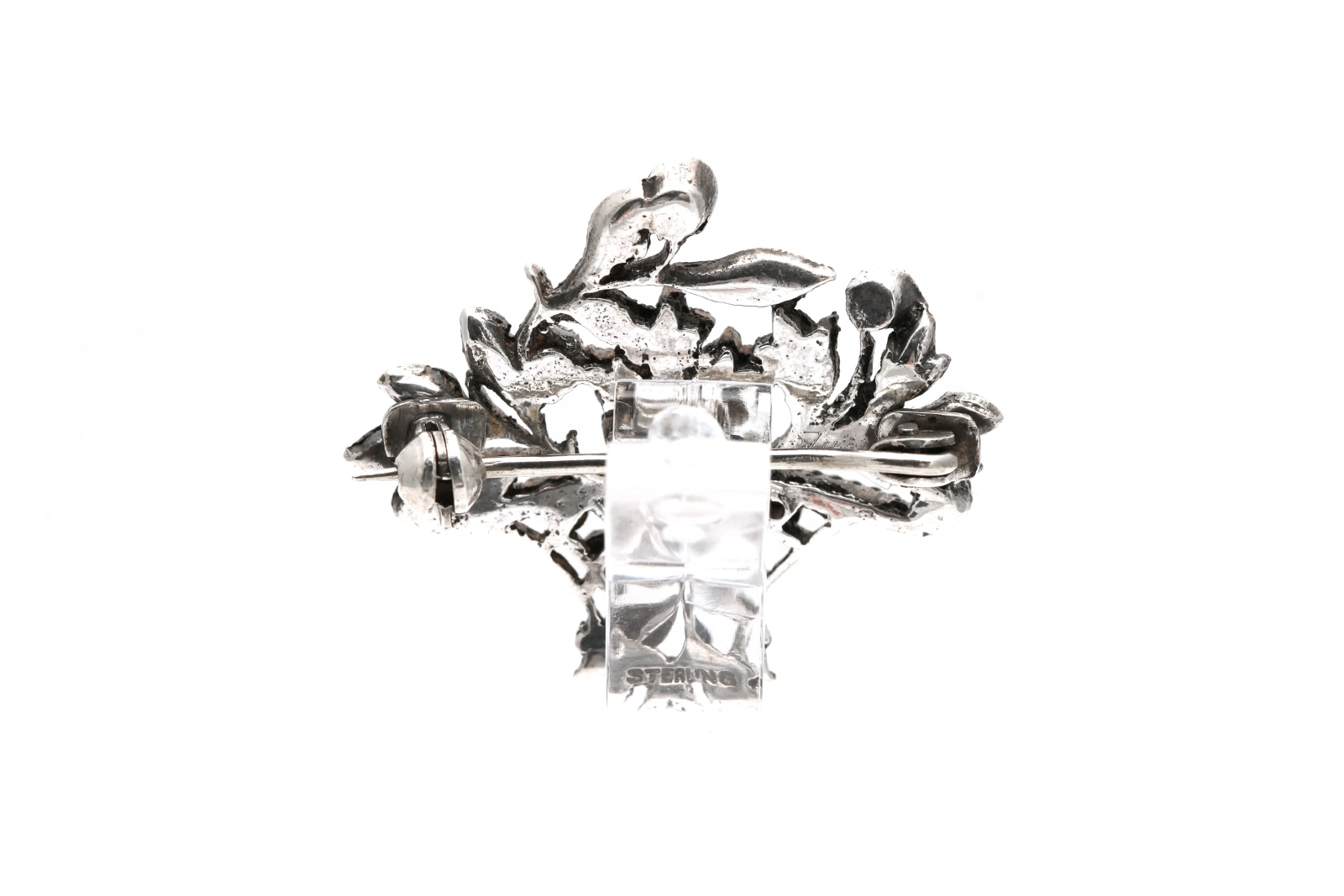 Broche Art Déco en argent 925 sertie de marcassites - - 4