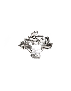 Broche Art Déco en argent 925 sertie de marcassites - - 4