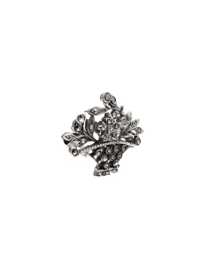 Broche Art Déco en argent 925 sertie de marcassites - - 6