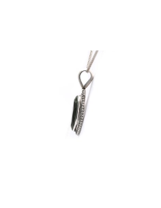 Pendentif contemporain en argent 925 serti d'une prasiolite - - 3
