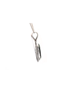 Pendentif contemporain en argent 925 serti d'une prasiolite - - 4