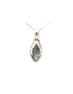Pendentif contemporain en argent 925 serti d'une prasiolite - - 6