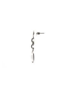Boucles d'oreilles contemporaines en argent 925 serties de quartz rose - - 5