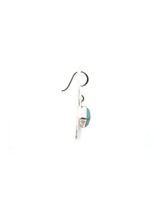 Boucles d'oreilles contemporaines en argent 925 serties de turquoises - - 5